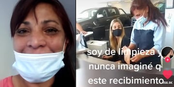 Una empleada de limpieza lloró con el increíble regalo de sus compañeros