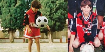 Leo Messi jugó en Newell's de niño