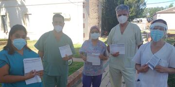 Personal del Hospital Dr. Jaime Ferré de Rafaela, los primero vacunados