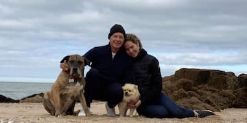 Elina Fernández y Eduardo Costantini en Punta del Este.