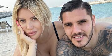 Mauro Icardi junto a Wanda Nara en Dubai. (Instagram).