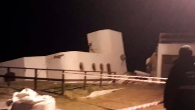 Casa derrumbada en Mar del Tuyú (Captura de video)