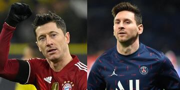 Robert Lewandowski y Lionel Messi