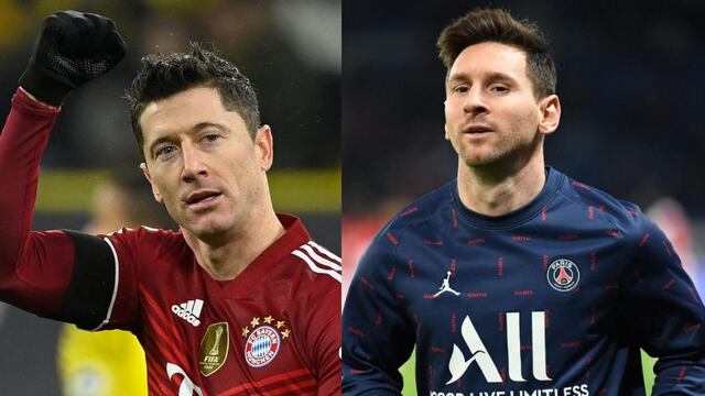 Robert Lewandowski y Lionel Messi