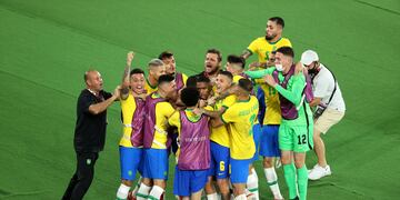 Brasil ganó el oro en Tokio 2020, en fútbol. Venció 2-1 a España, en la final./AP