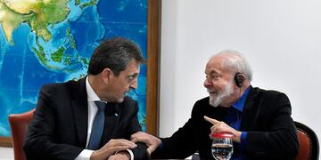 Sergio Massa y Lula, en Brasilia.