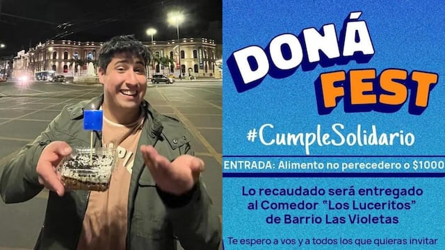 David Svetliza, el tiktoker que organizó una fiesta solidaria en Córdoba.