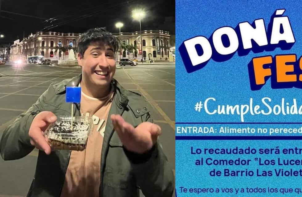 Festejó su cumpleaños, juntó 110 kilos de alimento y lo donará a un centenar de chicos de Córdoba