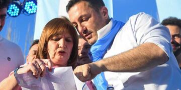 Bullrich y Petri en Mendoza, en cierre de campaña.