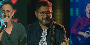 Los tres artistas se lucieron en el escenario del programa.