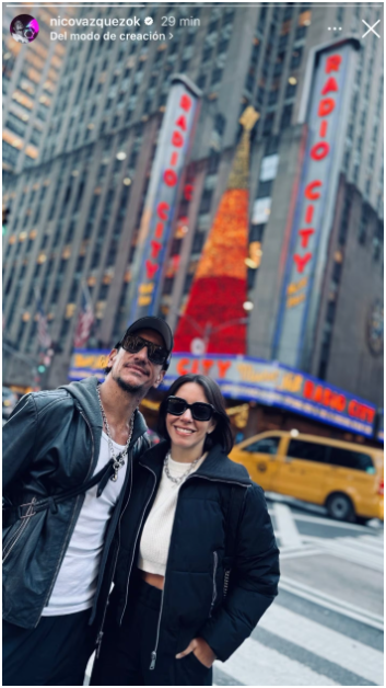 Nico Vázquez compartió la primera foto junto a Dai Fernández desde Nueva York