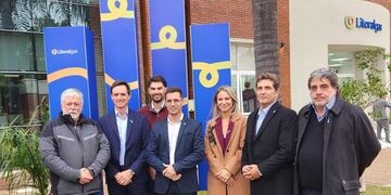 Leonardo Viotti en la inauguración de la Base operativa Rosario de Litoral Gas,