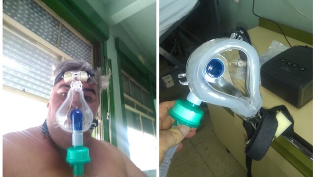 Juan, necesita un Bi Pap para poder respirar, ahora que se encuentra internado lo tiene pero sin él no puede volver a su casa.