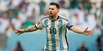 Argentina- Arabia Saudita. El gol de Messi. (AP)