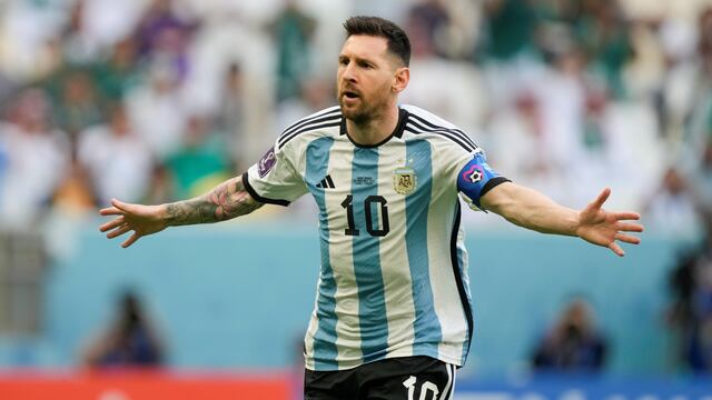 Argentina- Arabia Saudita. El gol de Messi. (AP)