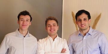 Los creadores de VinciU: Cristian Lucero, Franco Terenti y Francisco Domínguez.