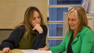 Balotaje 2023: Malena Galmarini, directora de AySa; y Liliana Montero, funcionaria de la Municipalidad de Córdoba (de Martín Llaryora). (La Voz)