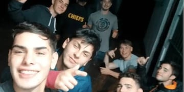 La selfie después del asesinato. Los rugbiers fueron condenados este lunes.