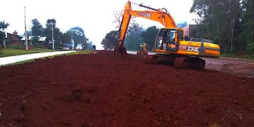 Oberá: avanza la ejecución de obras de pavimentación e instalaciones de cañería pluvial