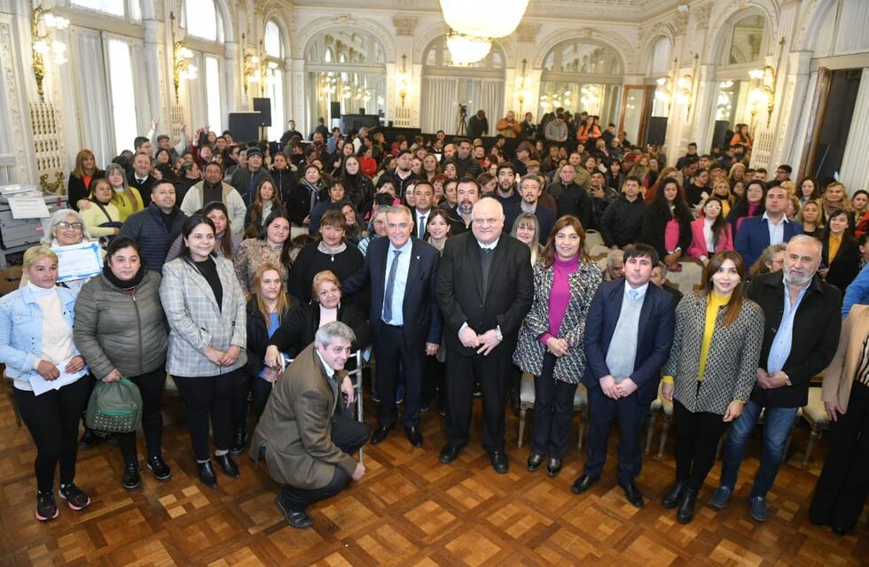 Jaldo en un acto de apoyo a microemprendimientos