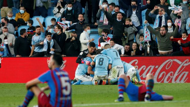 Barcelona iba derrotando 3-0 al Celta de Coudet y se lo empataron en la última jugada.