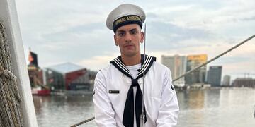 Cabo Primero de la Armada Argentina Sebastián Moreira