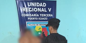 Puerto Iguazú: intentaba escapar con una bomba de agua robada y fue detenido.