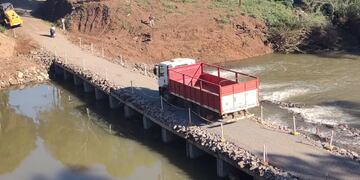 Ya está habilitado el puente provisorio sobre el arroyo Pindaytí.