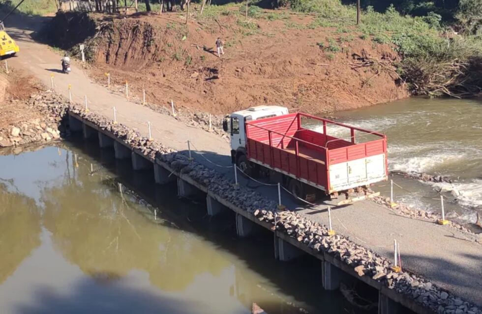 Ya está habilitado el puente provisorio sobre el arroyo Pindaytí