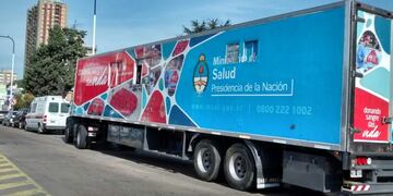 Móvil de donación de sangre provincia de Buenos Aires