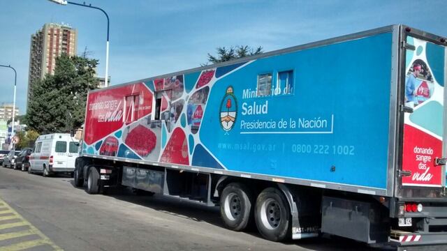 Móvil de donación de sangre provincia de Buenos Aires