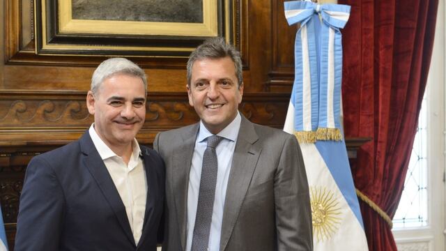 El ministro y candidato Sergio Massa junto al diputado del Frente Renovador Ramiro Gutiérrez