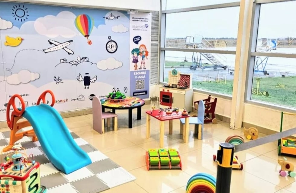 En el aeropuerto de Bahía Blanca construyeron un espacio de juegos infantiles