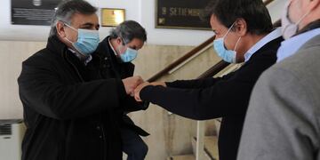 Facundo Manes y Mario Negri en el comite nacional de la UCR