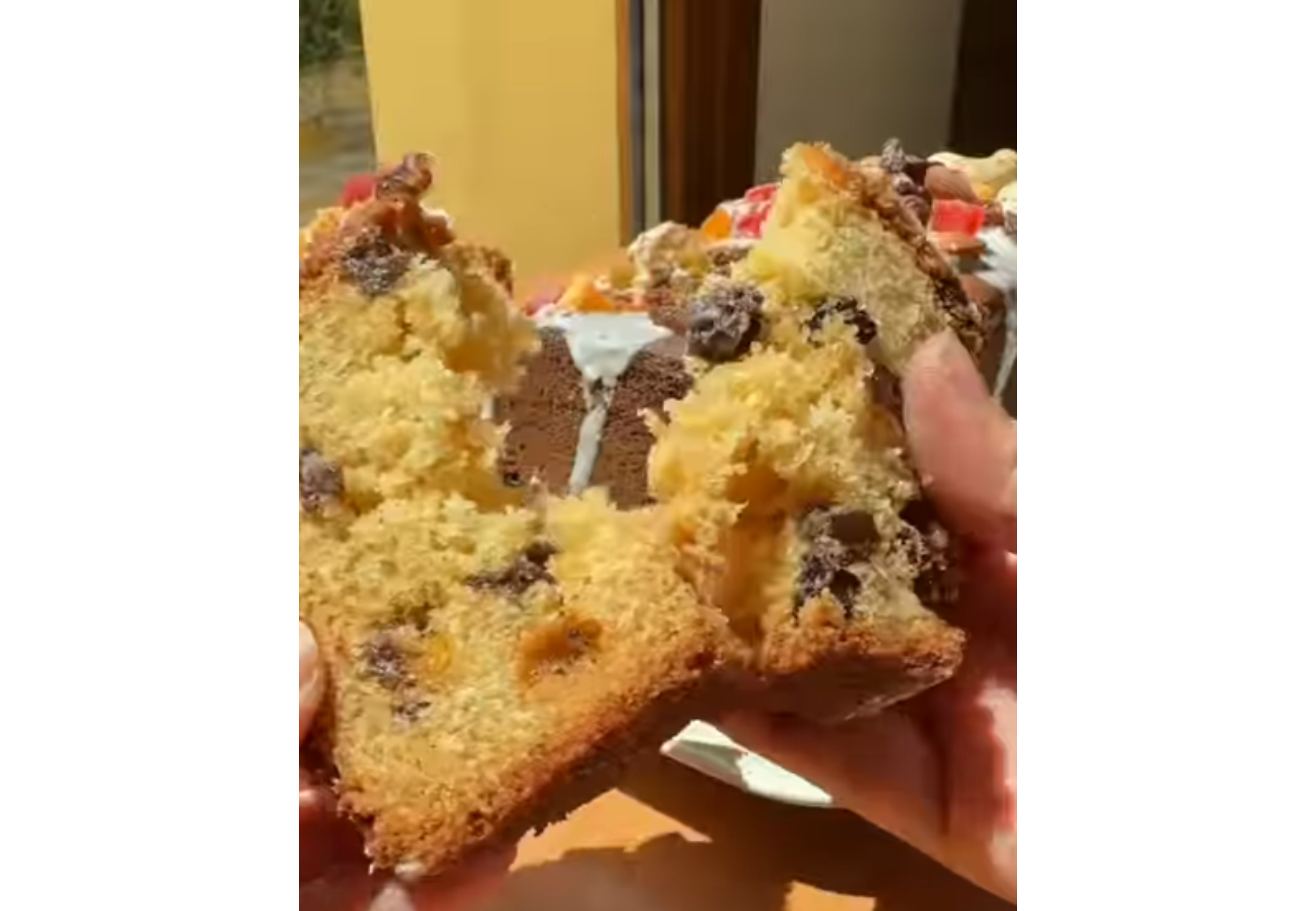 Así queda el budín inglés por dentro.