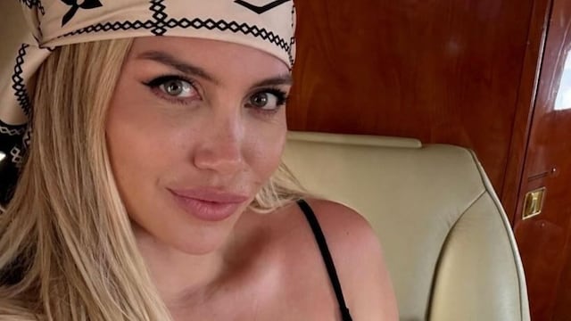 Desde River, Wanda Nara dejó a la vista su ropa interior y acaparó todas las miradas