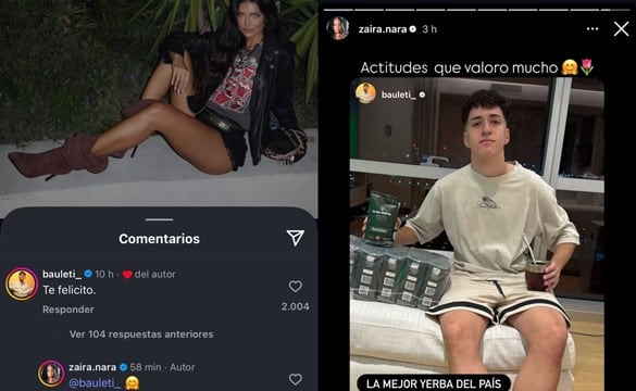 Bauletti y Zaira Nara