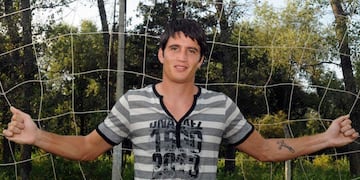 Leandro Requena en sus tiempos en Talleres. Desde 2020 ataja en Chile (Foto: La Voz).