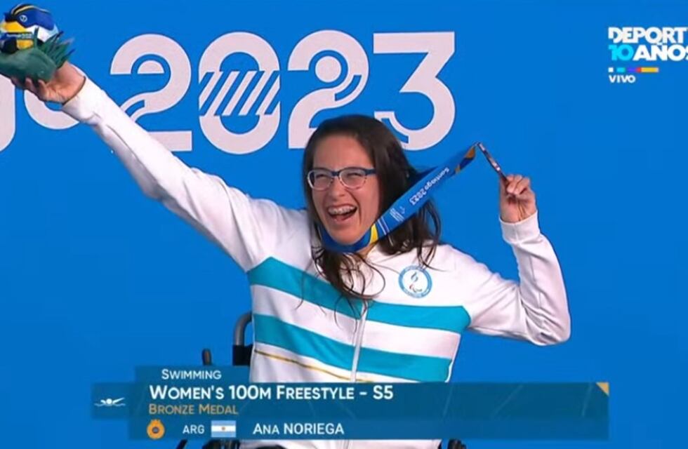 Tremendo: Elizabeth Noriega cerró los Parapanamericanos con Bronce en los 100 metros Libres S5 y logró 2 preseas