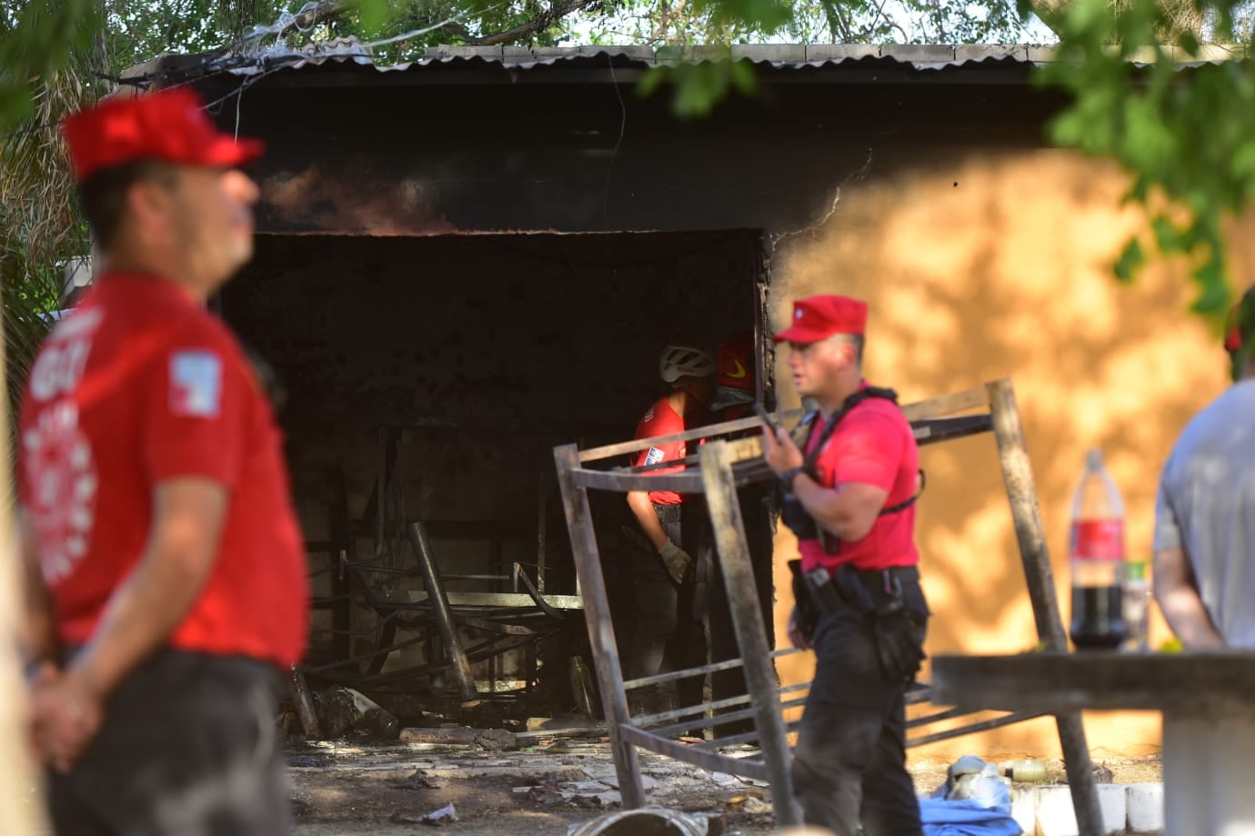 La iglesia evangélica en la que ocurrió el fatal incendio, este sábado en Córdoba. (Nicolás Bravo / La Voz)
