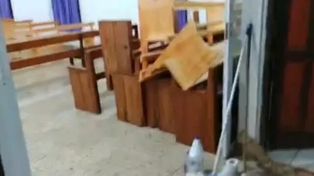 Además del robo, también cometieron actos vandálicos dentro del predio.