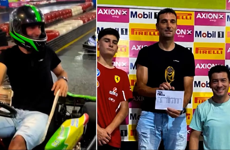 Scaloni campeón en las pistas: el video viral del DT de la Selección en una carrera de karting en Rosario