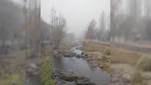 Así amaneció El Trapiche: mirá las postales mágicas llenas de neblina y un paisaje único
