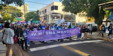 Movilización en Posadas por el noveno aniversario de Ni Una Menos.