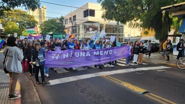 Movilización en Posadas por el noveno aniversario de Ni Una Menos.