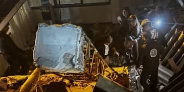 Se produjo un derrumbe en pleno show de Luck Ra.