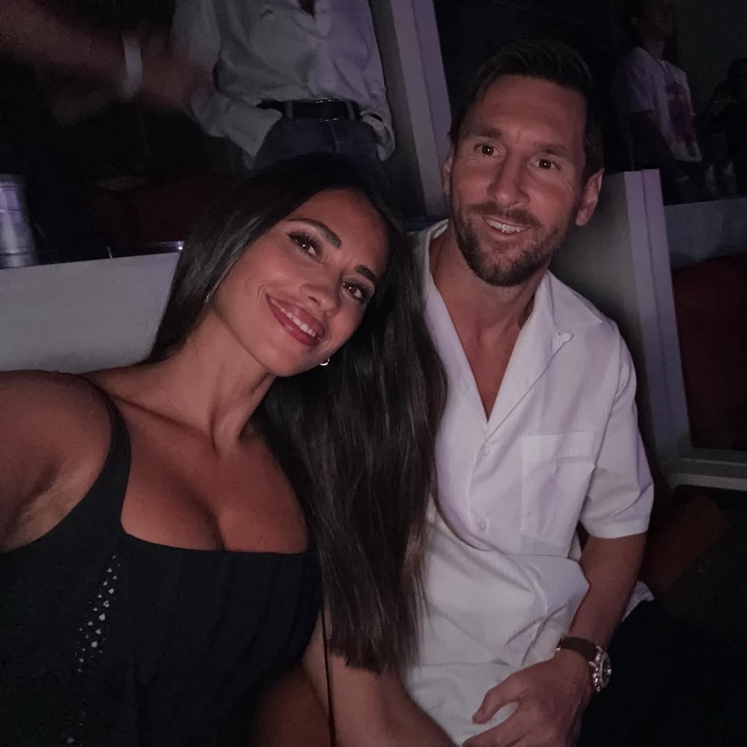 Lionel Messi y Antonela Roccuzzo estuvieron en el último show de Coldplay en Miami junto a sus hijos (Instagram de Lionel Messi y Antonela Roccuzzo)