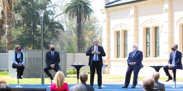 El presidente estuvo en la ciudad a fines de septiembre para lanzar el plan Detectar Federal. (@alferdez)