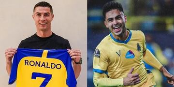 El Pity Martínez y Ronaldo, junto en Arabia Saudita.