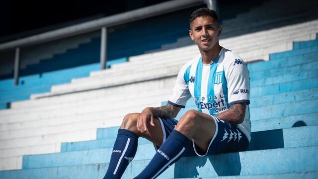 Agustín Almendra fue presentado con Racing Club y dejó un mensaje para Boca. (Prensa Racing Club)